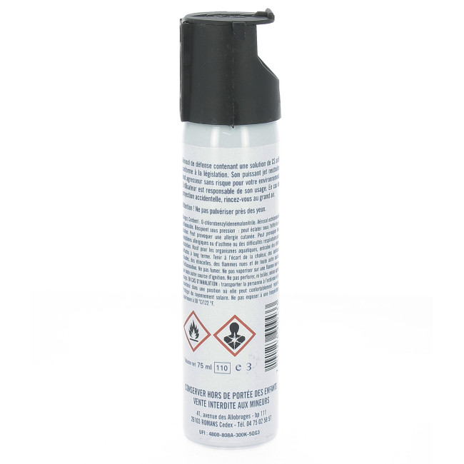 Aérosol de défense Gaz 75ml - Le Protecteur