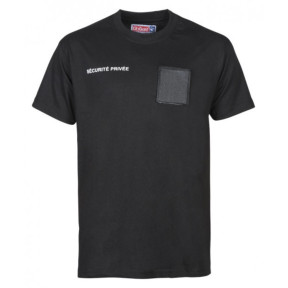 T-shirt Veiligheid Zwart met groot matrikelnummer venster - CityGuard