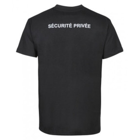 T-Shirt Sicherheit Schwarz mit großem Nummernfenster - CityGuard