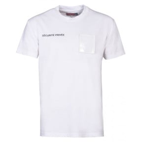 Tee-shirt Sécurité Blanc avec grande fenêtre matricule - CityGuard