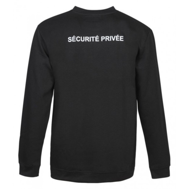 Veiligheid Sweatshirt Zwart met groot matrikelnummer venster - CityGuard