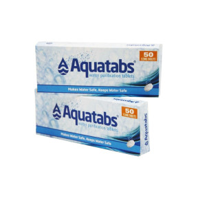 Tablettes de purification d'eau (2 x 50) aquatabs 8.5mg x 650 - BCB international