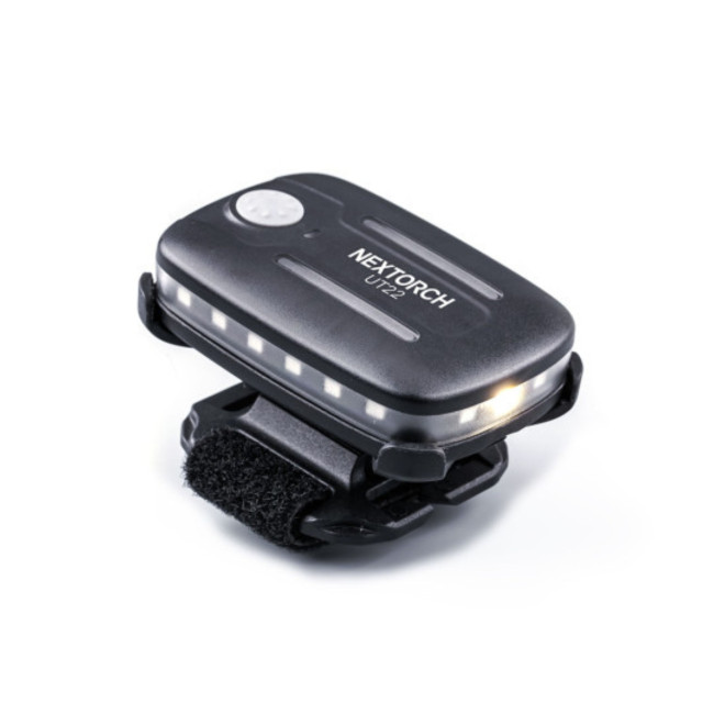 Lampe rechargeable fixations multiples UT22 - éclairage blanc + strobe rouge/bleu - 11 lumens - Nextorch