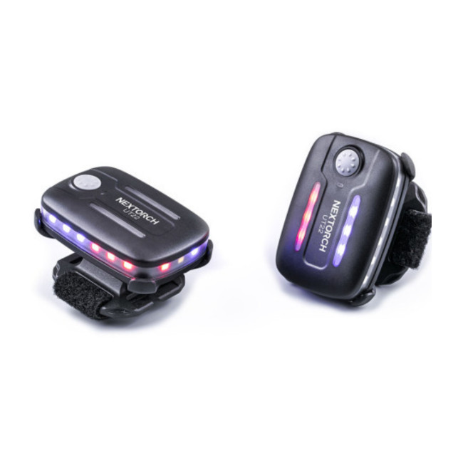 Oplaadbare lamp meerdere bevestigingen UT22 - wit licht + rood/blauw stroboscoop - 11 lumen - Nextorch
