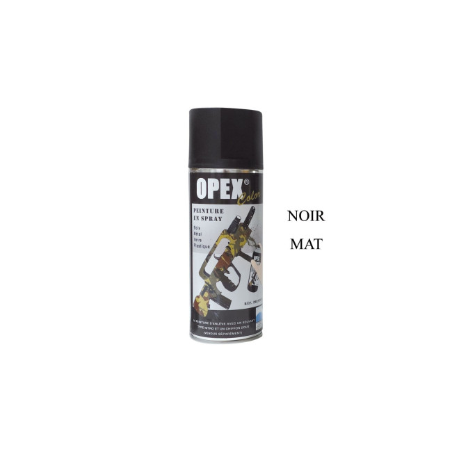PEINTURE OPEXCOLOR EN SPRAY 400ML NOIR MAT - Patrol Equipement