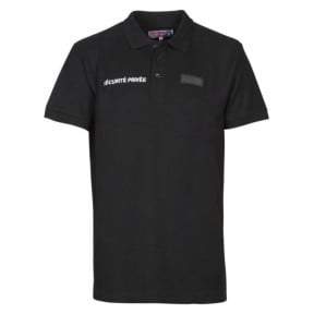 Katoenen polo Beveiliging Zwart met badge venster om te borduren - CityGuard