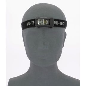 LED hoofdlamp 4 kleuren zwart - Miltec