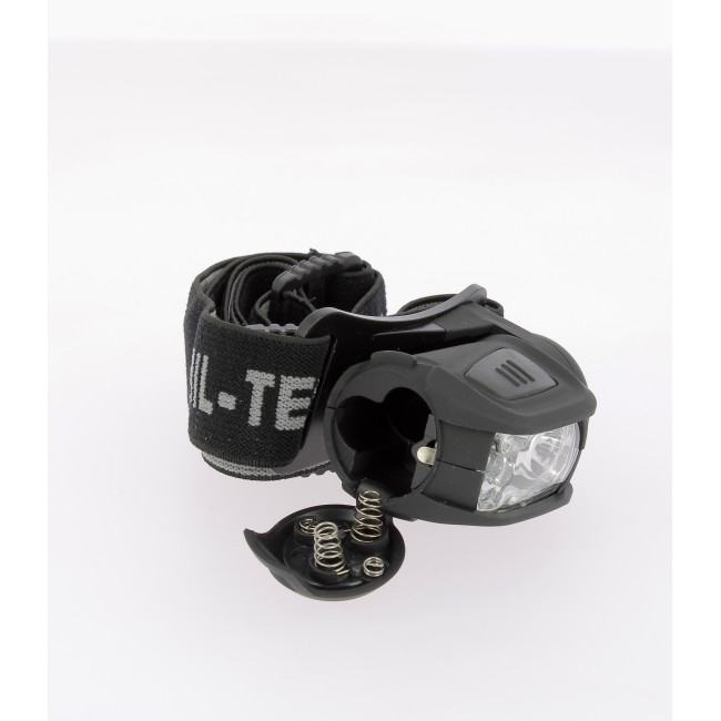 LED-Stirnlampe 4 Farben schwarz - Miltec