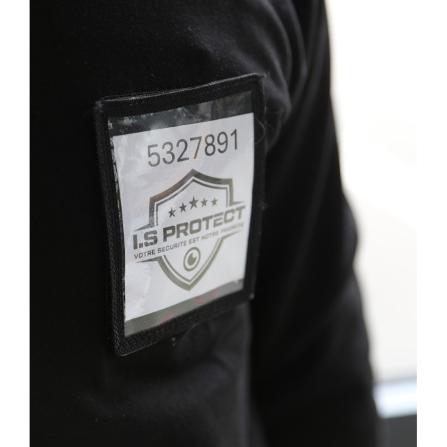 Bluza Bezpieczeństwo Czarna z dużym okienkiem na numer - CityGuard