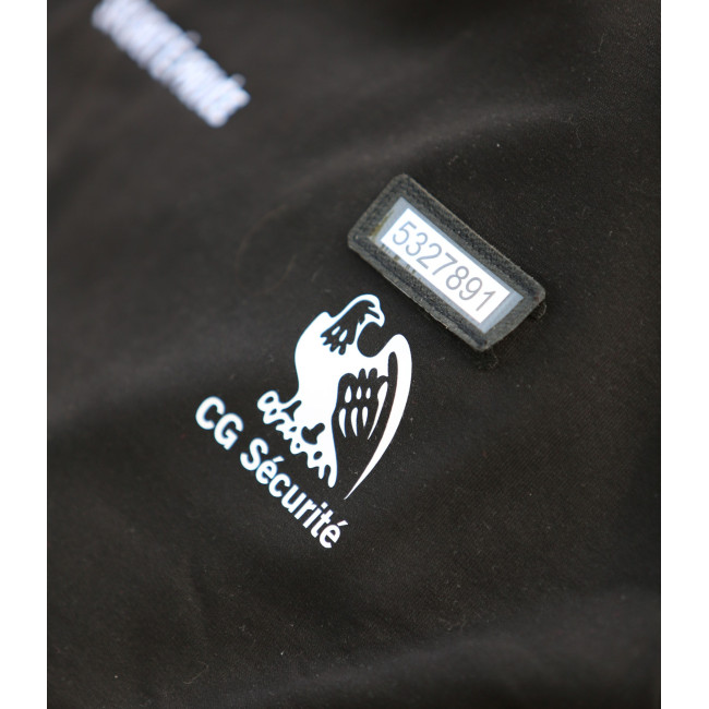 Baumwoll-Poloshirt Sicherheit Schwarz mit Namensschild zum Besticken - CityGuard