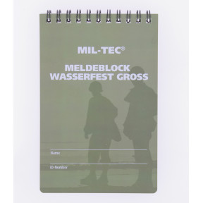 Carnet étanche waterproof grand format - Miltec