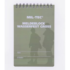Carnet étanche waterproof grand format - Miltec