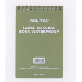 Carnet étanche waterproof grand format - Miltec
