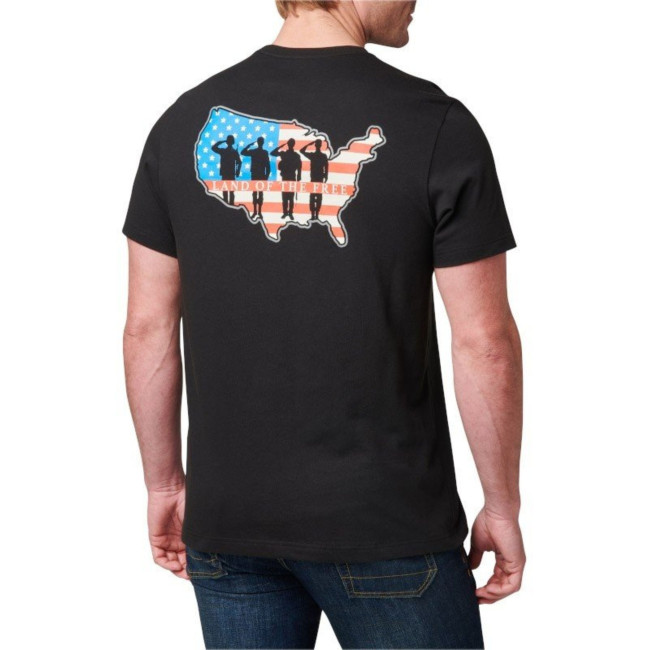 T-shirt land of the free noir - 5.11 tactical