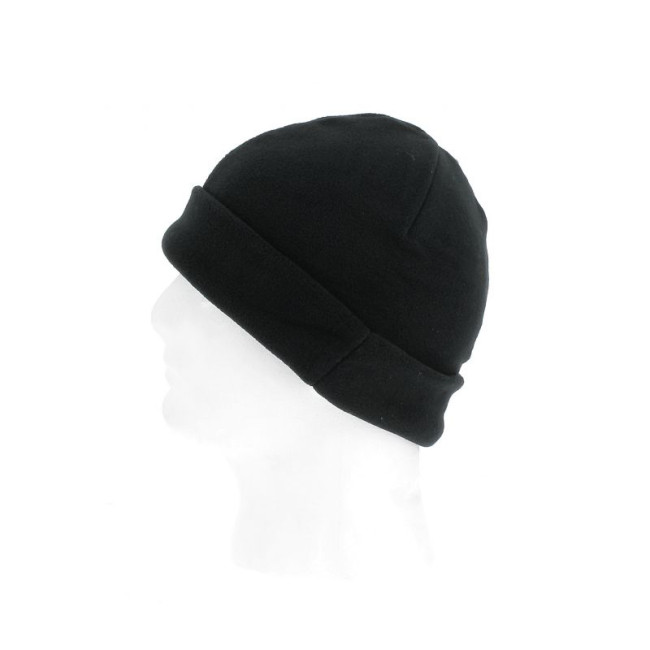 Effen zwarte fleece muts - CityGuard