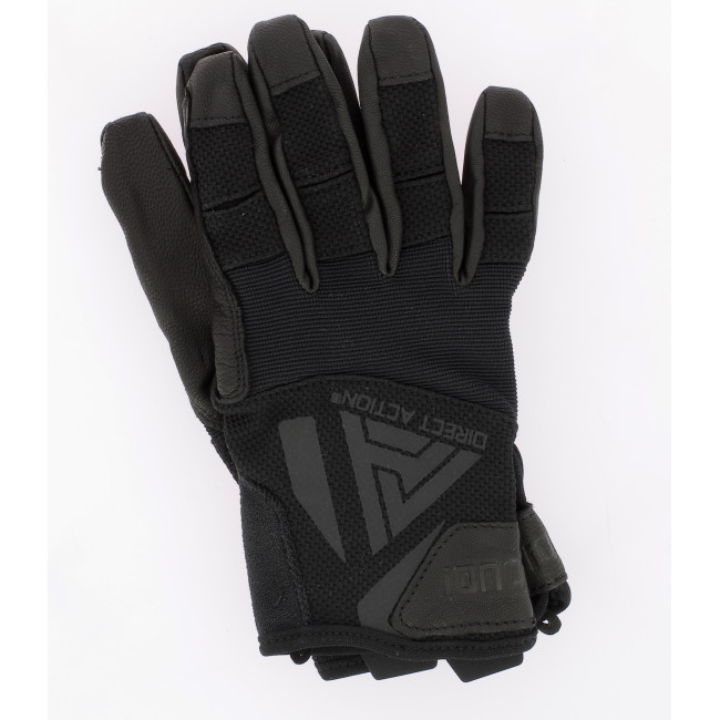 Gants durs en cuir véritable noir - Direct Action