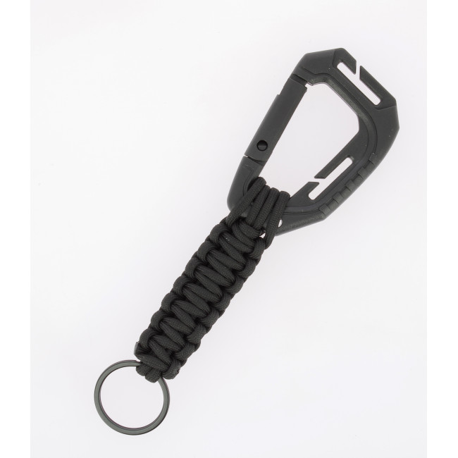 Sleutelhanger paracord met karabijnhaak molle zwart - Miltec