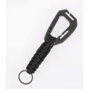 Sleutelhanger paracord met karabijnhaak molle zwart - Miltec