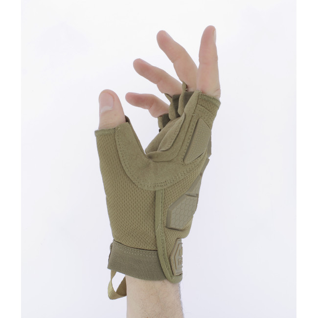 Alpha Tactical Coyote Vingerloze Handschoenen - Kombat Tactical