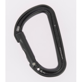 Mosquetão assimétrico ultraleve Sm'D sem sistema de travamento - Preto - Petzl
