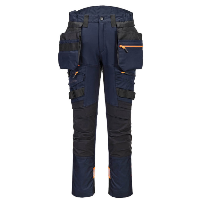 Spodnie DX4 z odpinanymi kieszeniami cargo Granatowe - Portwest