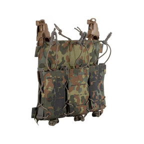 Panel przedni do kamizelki kuloodpornej z potrójnym uniwersalnym uchwytem na magazynek MX234 -Flecktarn - Lindnerhof