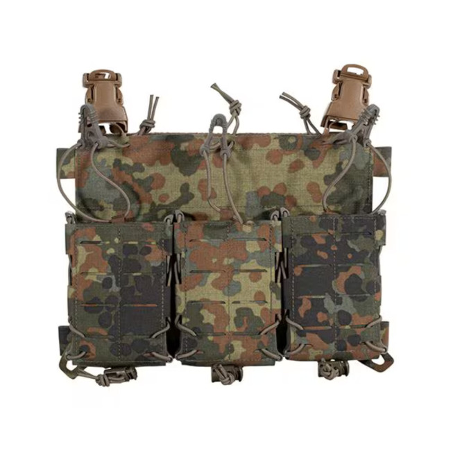 Panneau avant pour gilet porte-plaques avec porte chargeur triple multi-calibre MX234 -Flecktarn - Lindnerhof