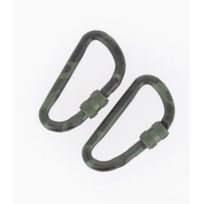 2 taktische Karabinerhaken 60 mm Tarnfarbe - Miltec