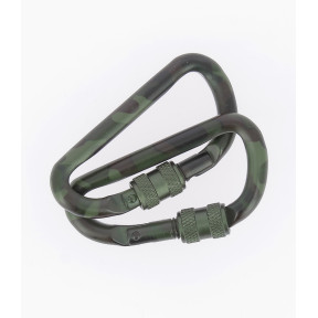 2 taktische Karabinerhaken 60 mm Tarnfarbe - Miltec