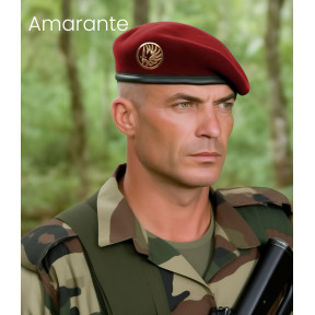 Béret Militaire Bord en Cuir Noir - Patrol Équipements