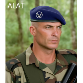 ALAT Blaue Militärbaske mit Lederrand - Patrol Ausrüstungen