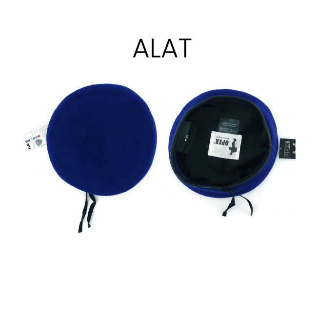 Béret Militaire Alat Bleu Bord en Cuir - Patrol Équipements