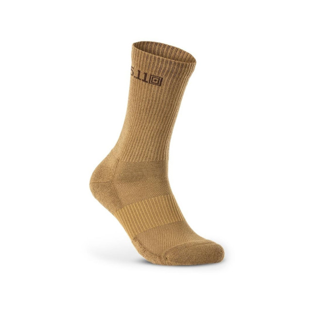 Lot de 4 paires chaussettes duty ready crew us dark coyote - 5.11 Tactical