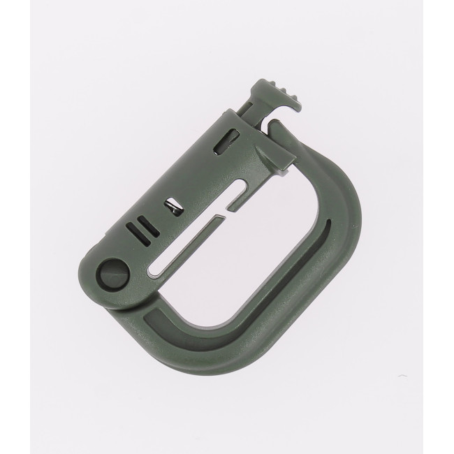 Mousqueton D-ring avec fixation pour passant M.O.L.L.E. vert od - A10 Equipment