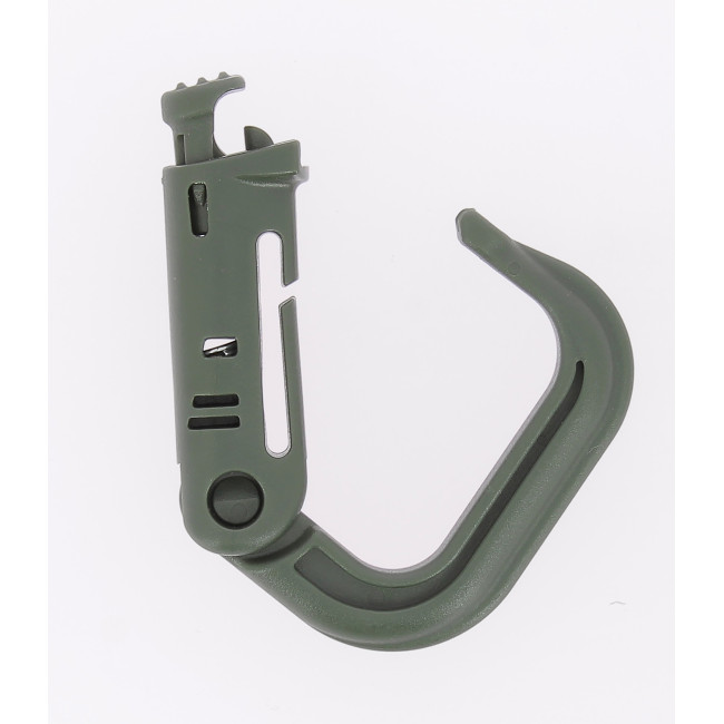 Mousqueton D-ring avec fixation pour passant M.O.L.L.E. vert od - A10 Equipment