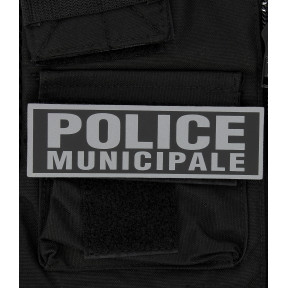 Bandeau Police Municipale inversé 4 x 13 cm -Patrol Equipement