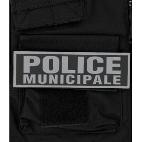 Bandeau Police Municipale inversé 4 x 13 cm -Patrol Equipement