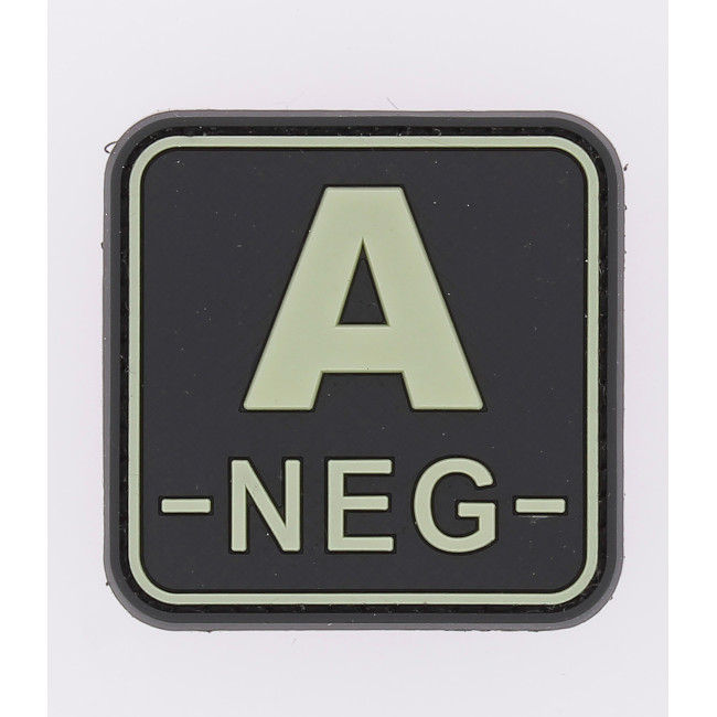 Patch carré groupe sanguin A- Fluorescent - JTG Patch carré groupe sanguin A- Fluorescent - JTG