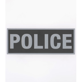 Bandeau rétroréflechissant fond noir Police 27,5 x 10,5 cm -Patrol Equipement