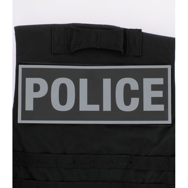 Retroreflecterende band zwarte achtergrond Politie 27,5 x 10,5 cm -Patrol Equipement