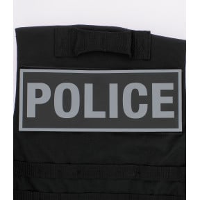 Retroreflecterende band zwarte achtergrond Politie 27,5 x 10,5 cm -Patrol Equipement