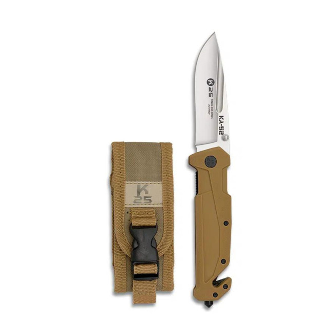 Klappmesser KA-52 Gummigriff 9 cm Klinge Coyote - K25