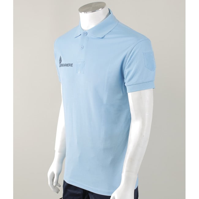 Polo respirant Gendarmerie Bleu + velcros -Patrol Equipement