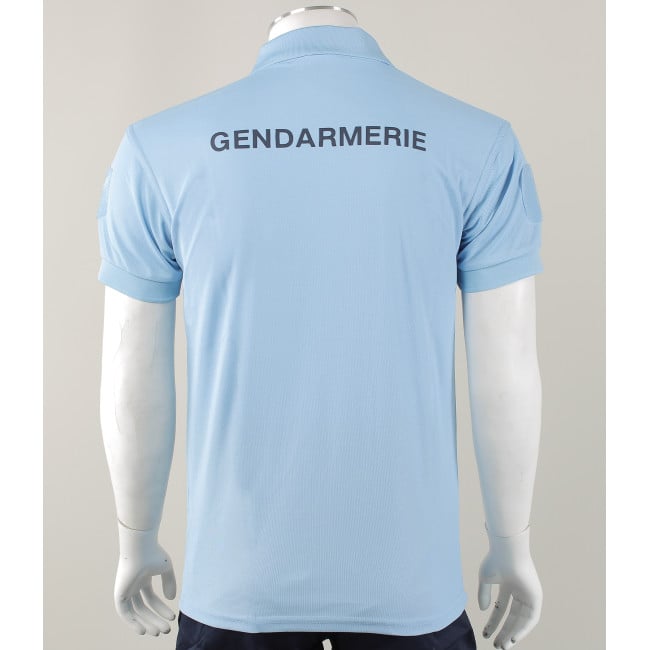 Polo respirant Gendarmerie Bleu + velcros -Patrol Equipement