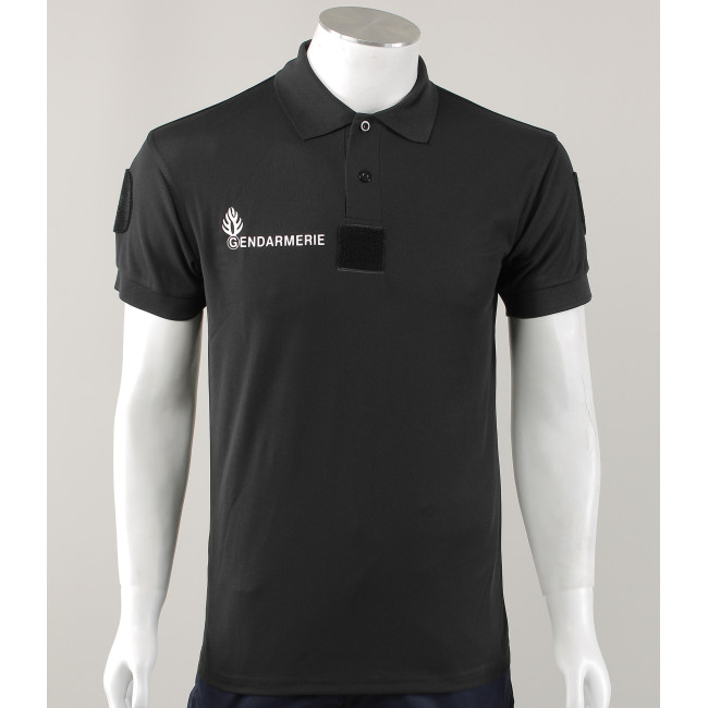 Polo Gendarmerie Departementale Cooldry + Velcros Noir -Patrol Equipement