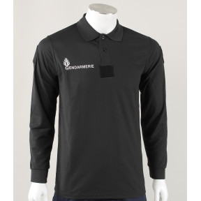 Polo GD noir manches longues Cooldry -Patrol Equipement