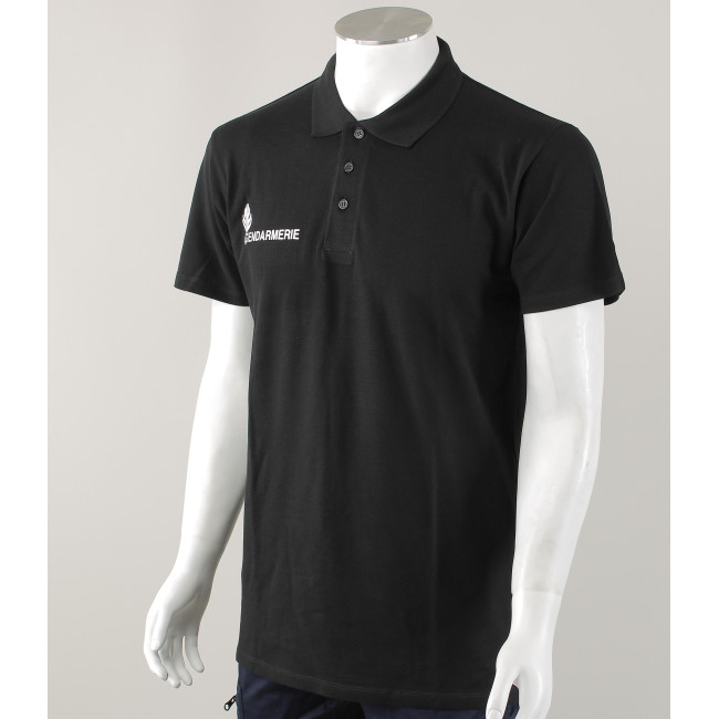 Polo zwart korte mouwen Gendarmerie -Patrol Equipement
