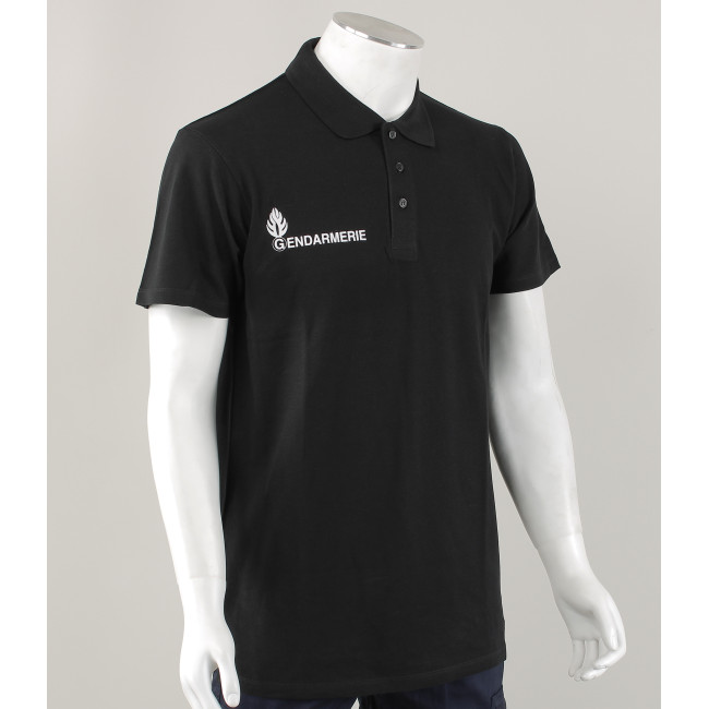 Polo zwart korte mouwen Gendarmerie -Patrol Equipement