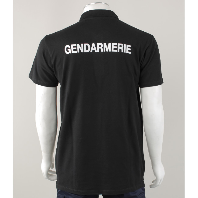 Schwarzes Poloshirt mit kurzen Ärmeln Gendarmerie - Patrol Equipement