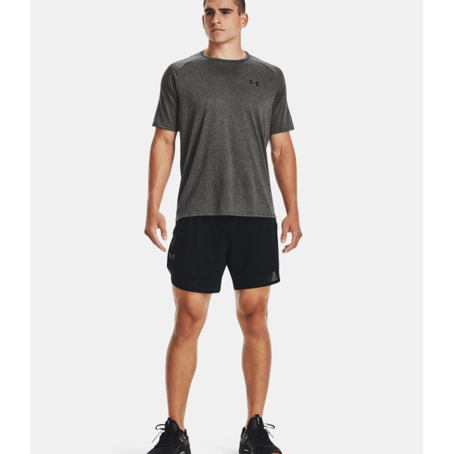 T-shirt UA Tech dla mężczyzn - Szary Melanż / Czarny - Under Armour